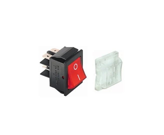 Interruptor Rojo C/protec.