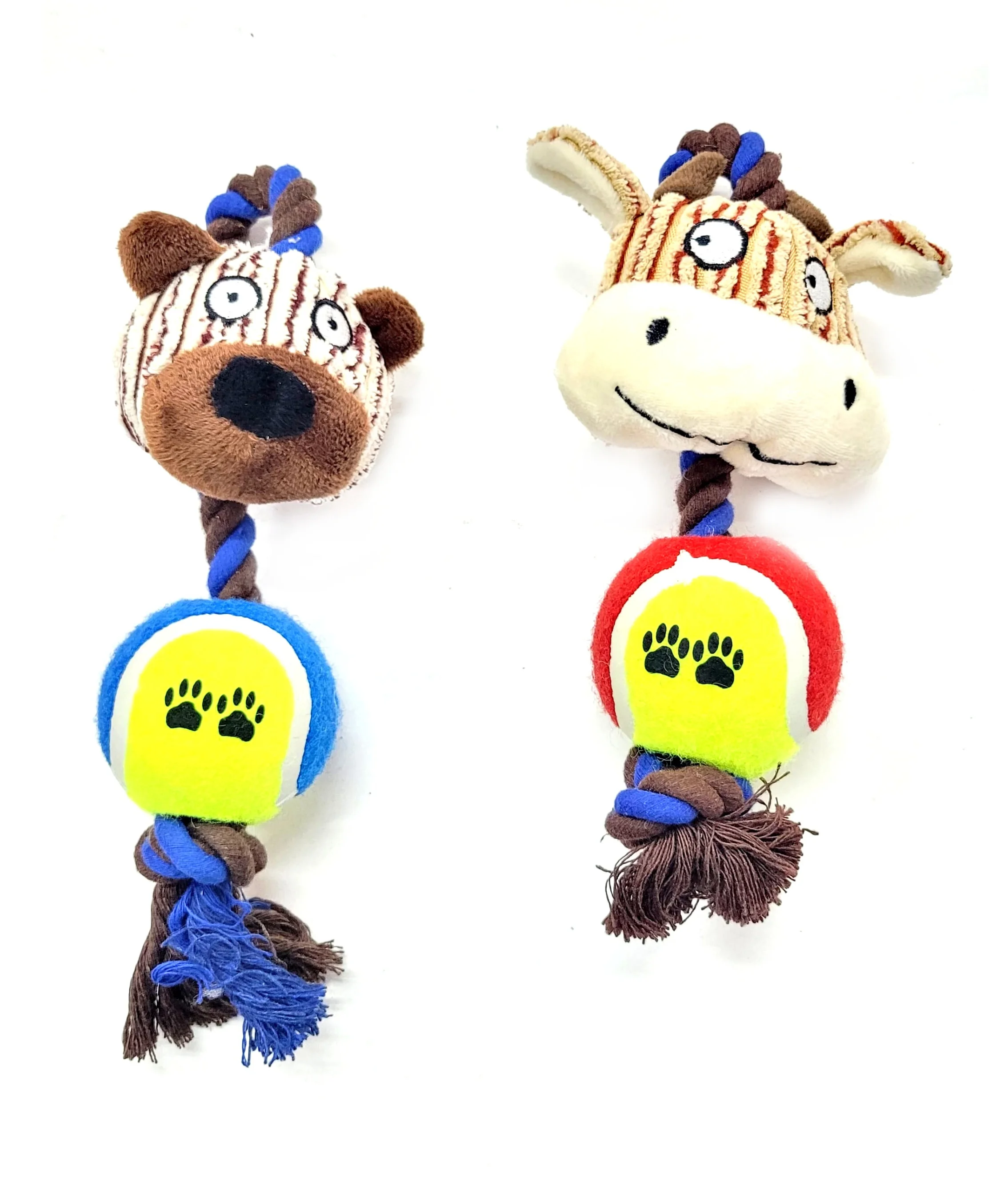 Tirador  Peluche Animales Y Pelota Tenis 24cm
