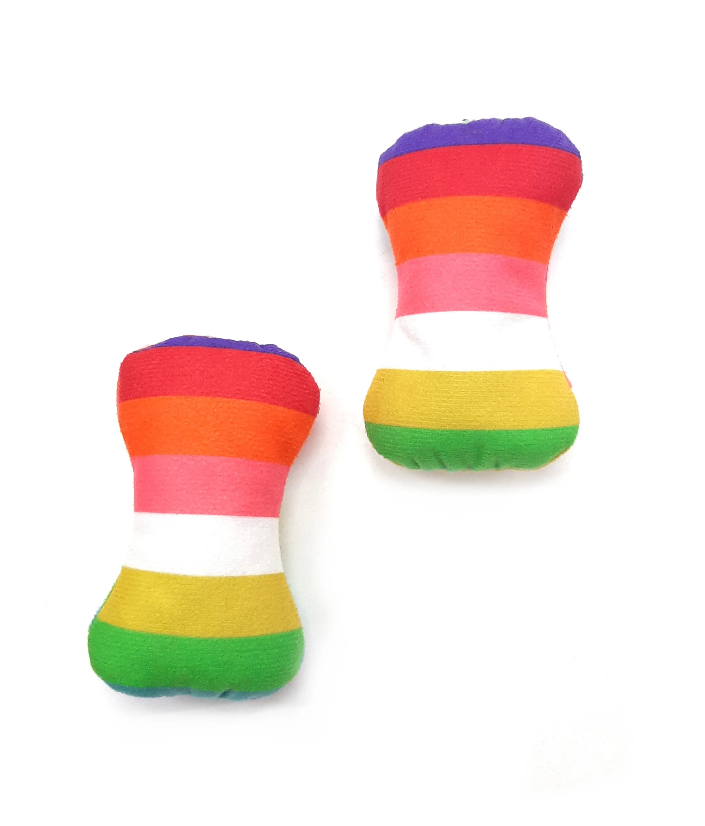 Hueso De Tela Con Chifle Multicolor 12x7cm