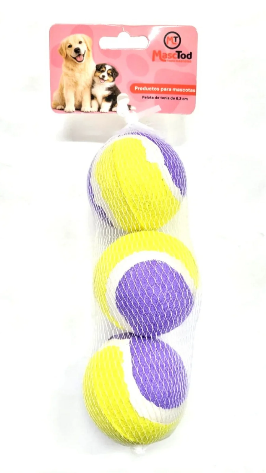 Pelota Tenis 7,6 Cm X3 Unidades Varios Colores