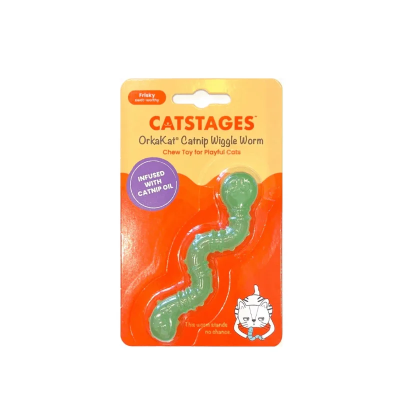 Gusano Orkakat Goma Verde Catnip 10 Cm