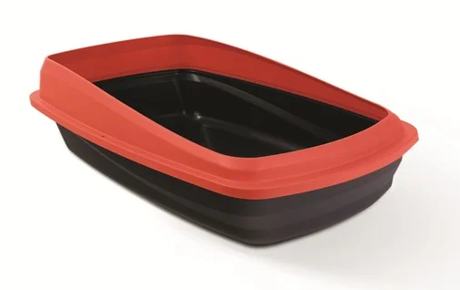 Litera Cat Love Large 57x43cm Rojo Y Negro