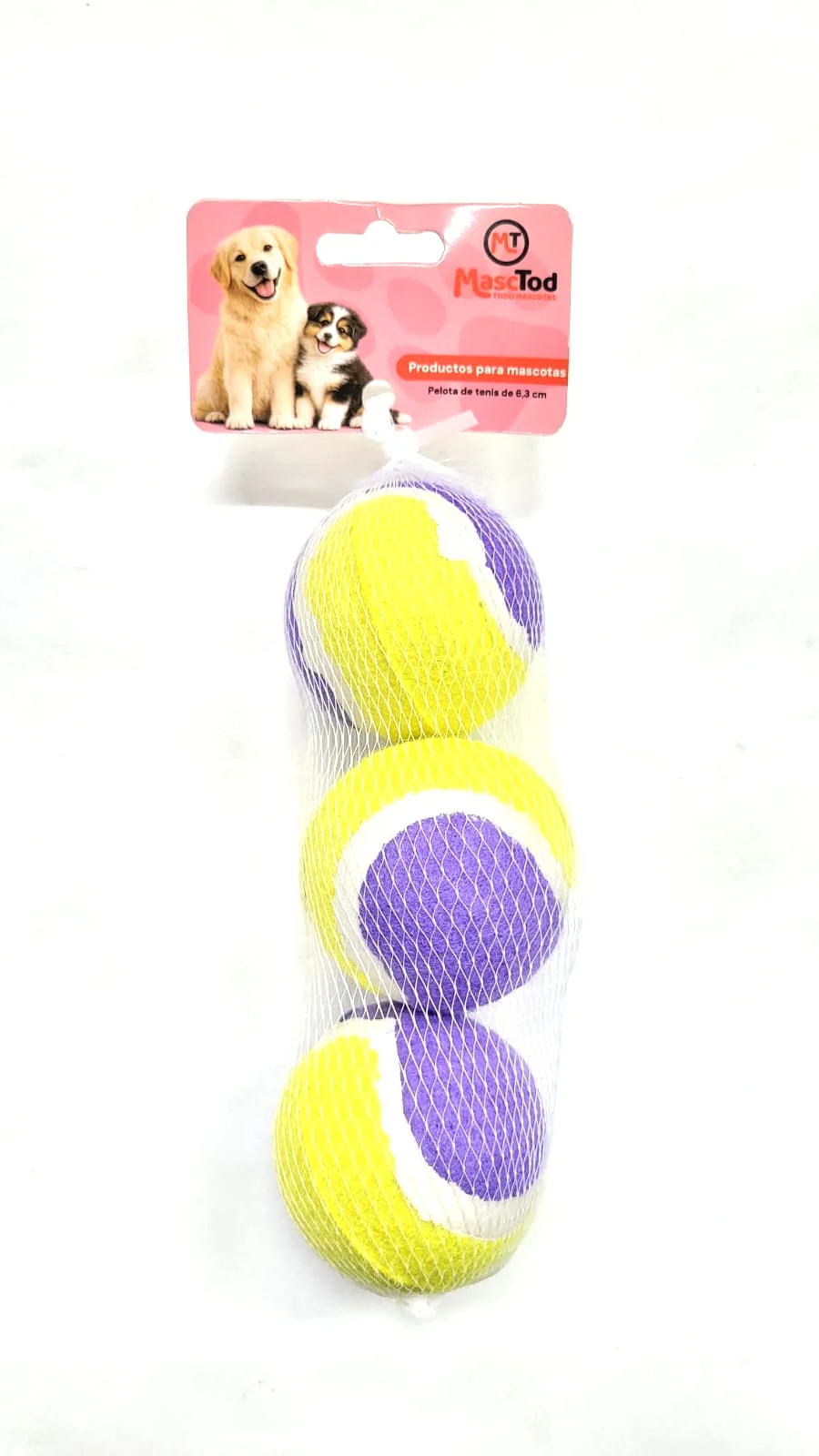 Pelota Tenis 6,3 Cm X3 Unidades Colores Varios