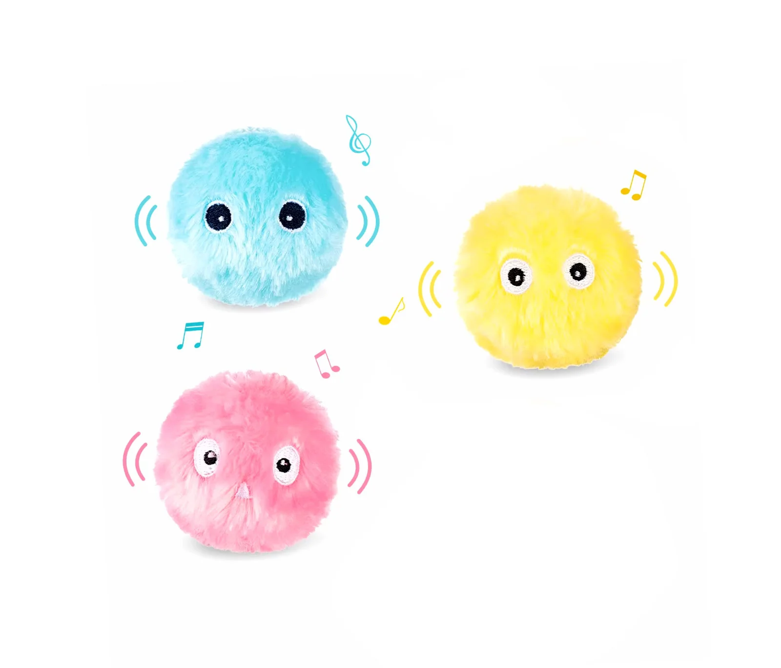 Pelota Peluche Sonido Rana Y Luz