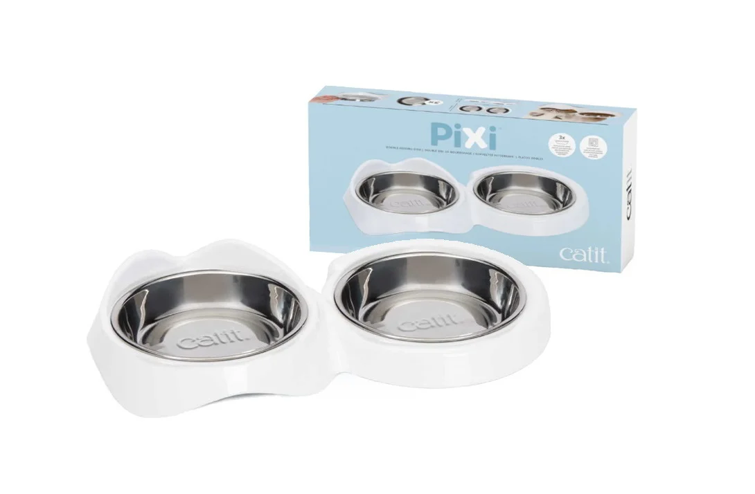 Catit Pixi Doble Bowl Blanco