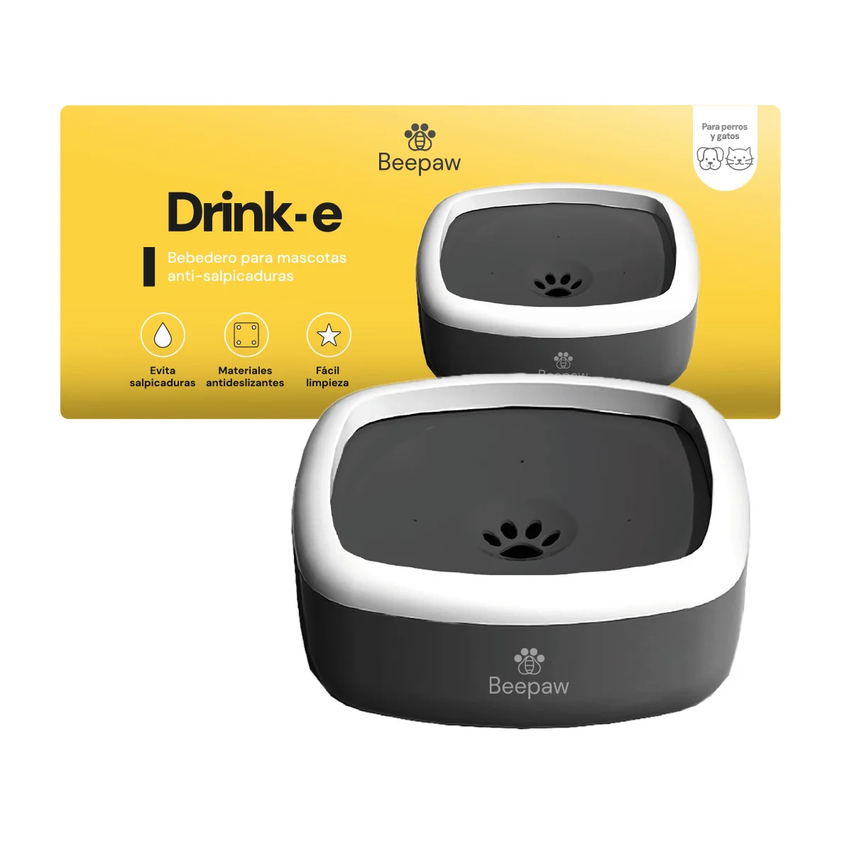 Bebedero Para Perro Anti Salpicaduras Drink-e