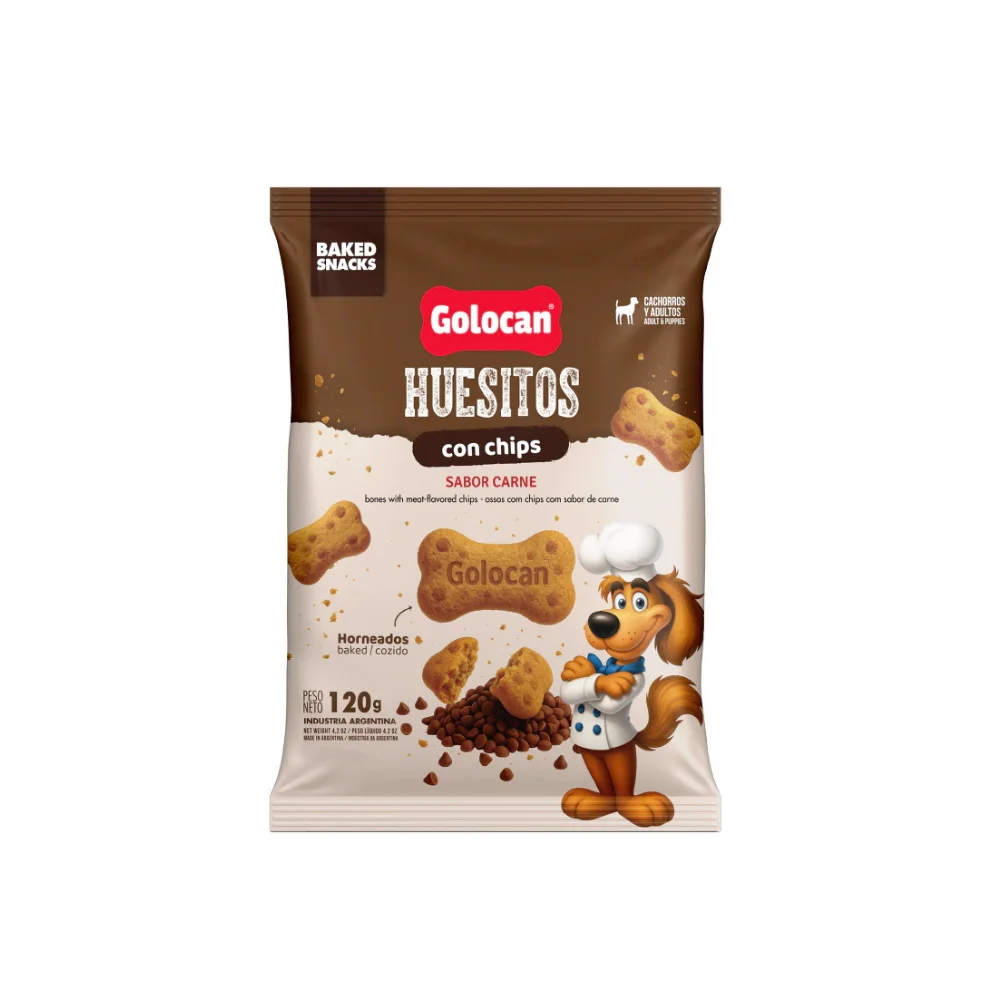 Huesitos C/chips De Carne X 120 Gr.