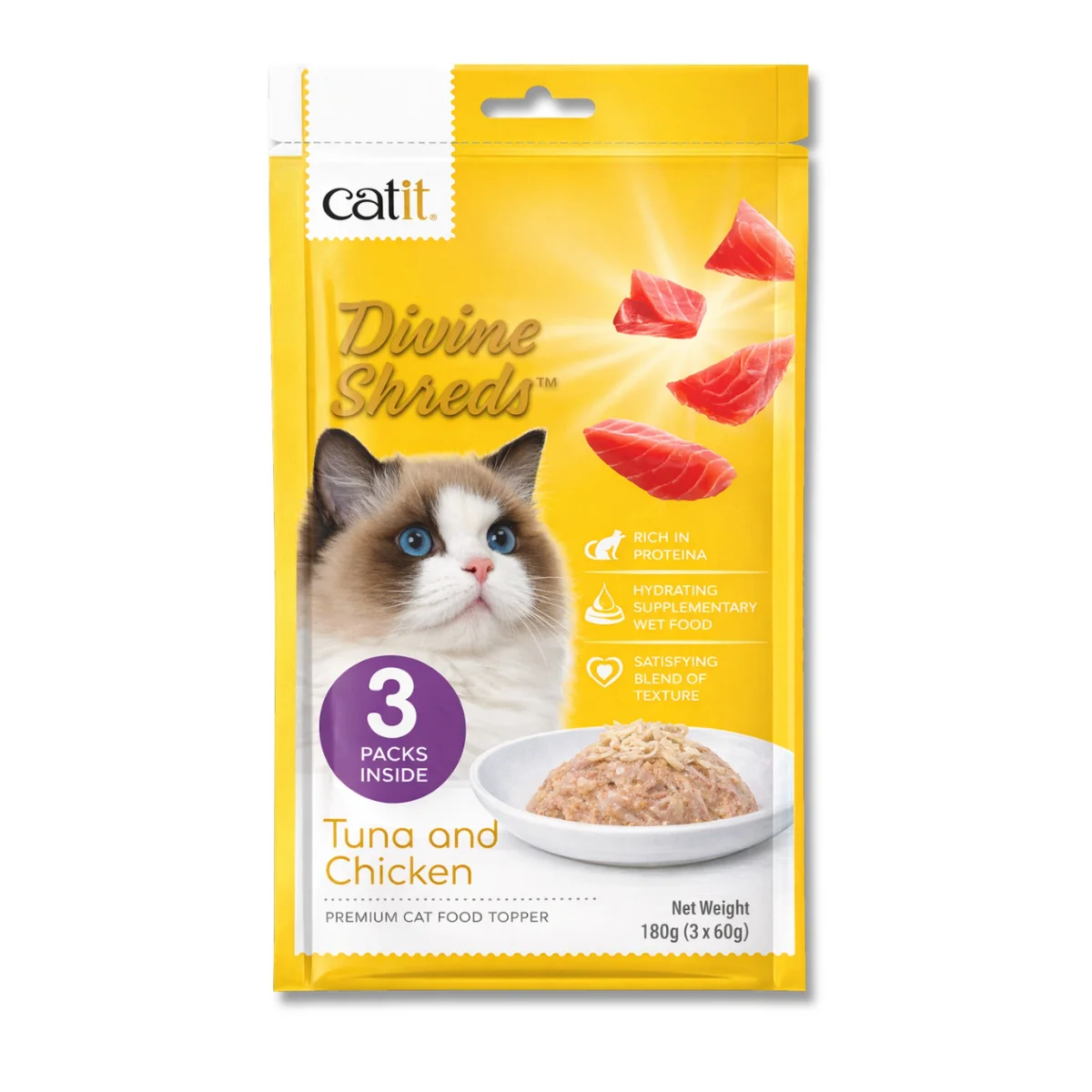 Catit Divine Shreds Atun Y Pollo 180gr