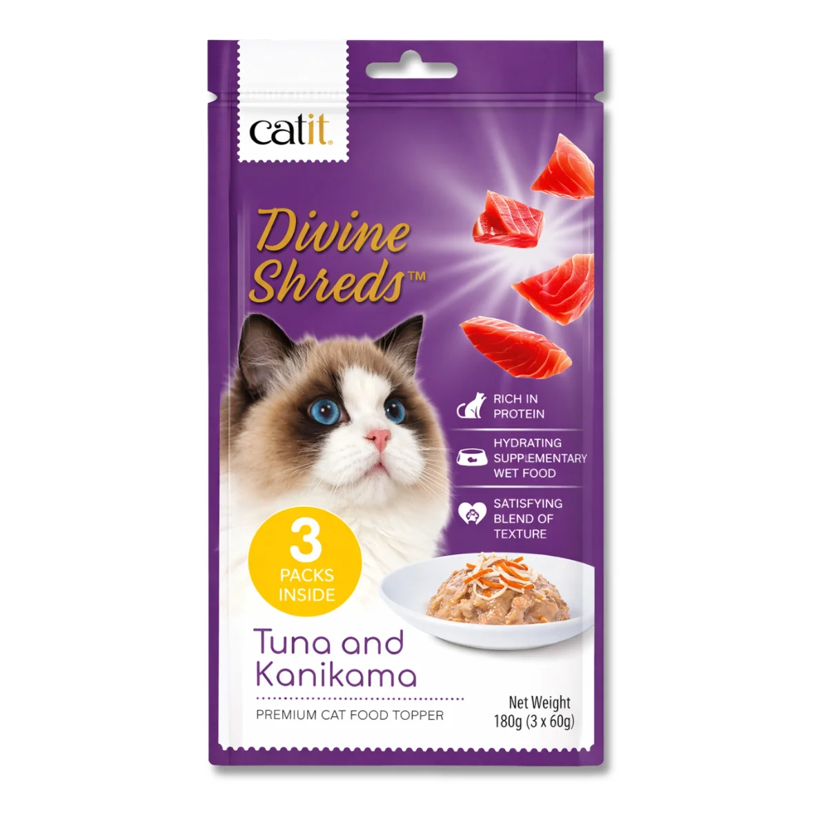 Catit Divine Shreds Atun Y Kanikama 180gr